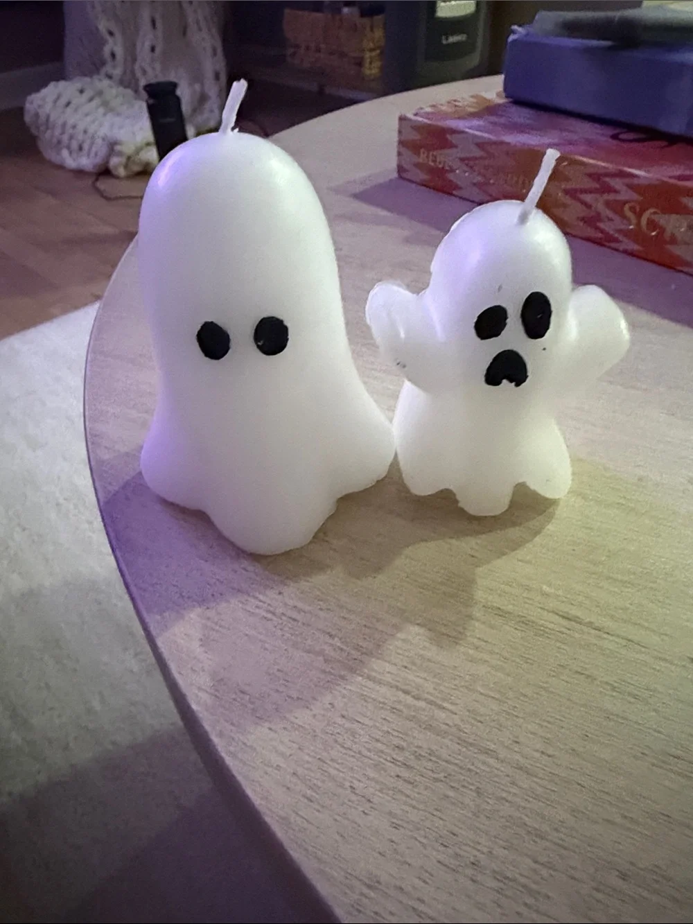 White Ghost-Shaped Decorative Candle Set - Home Accents